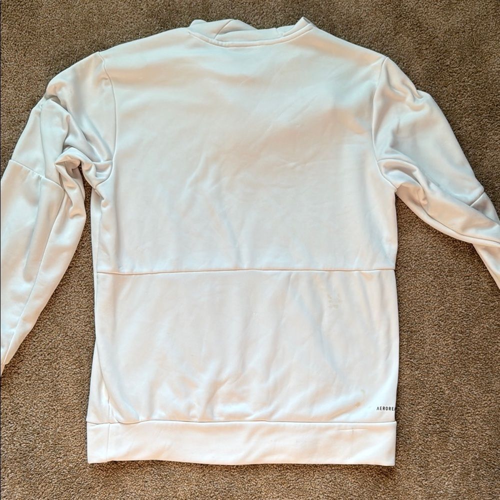 Adidas White and Black Sweatshirt Pullover Hoodie - Picture 6 of 6